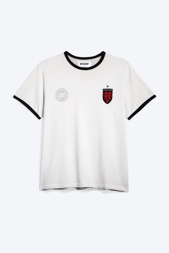 Toffs Slim Fit Football Tee – White Toffs Slim Fit Football Tee – White