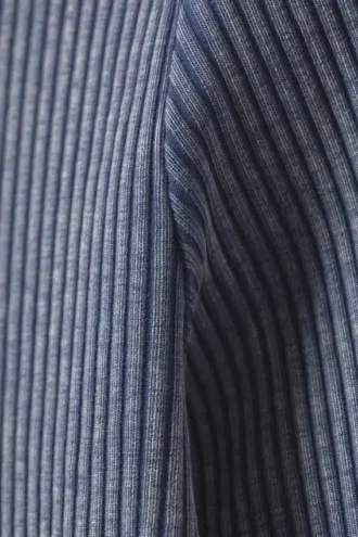 Toni Two Tone Rib Zip Turtleneck – Two Tone Blue & White