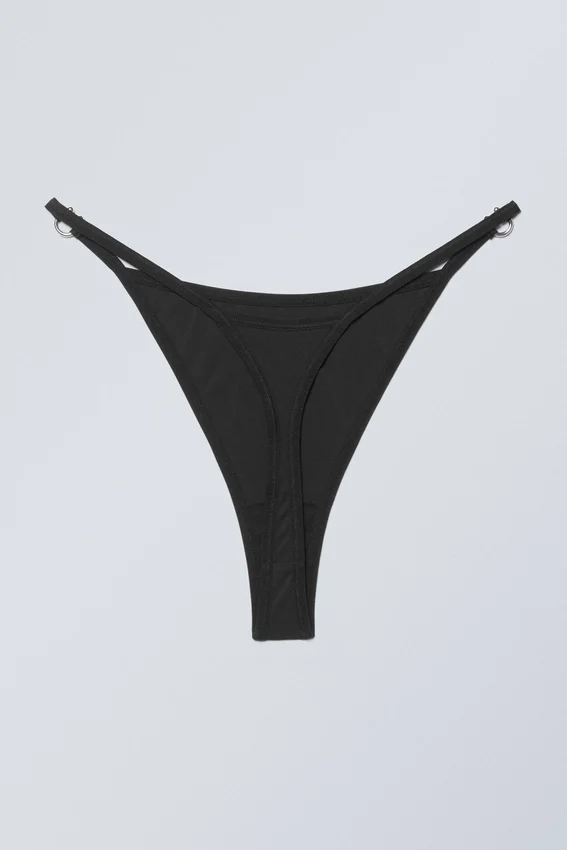Tori Piercing Tanga Thong – Black Tori Piercing Tanga Thong – Black