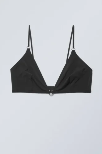 Tori Piercing Triangle Bra – Black