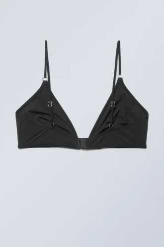 Tori Piercing Triangle Bra – Black