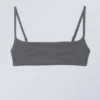 Towelling Scoop Neck Bikini Top – Dark Grey Towelling Scoop Neck Bikini Top – Dark Grey