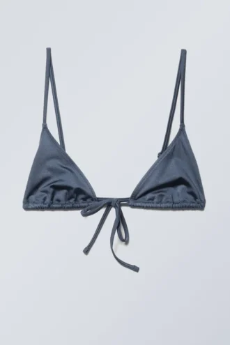 Triangle Bikini Top – Blue Shimmer