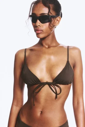 Triangle Bikini Top – Dark Brown