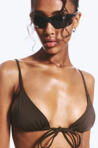 Triangle Bikini Top – Dark Brown