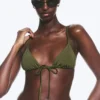 Triangle Bikini Top – Dark Green – Shimmer Triangle Bikini Top – Dark Green – Shimmer