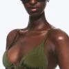 Triangle Bikini Top – Dark Green – Shimmer Triangle Bikini Top – Dark Green – Shimmer