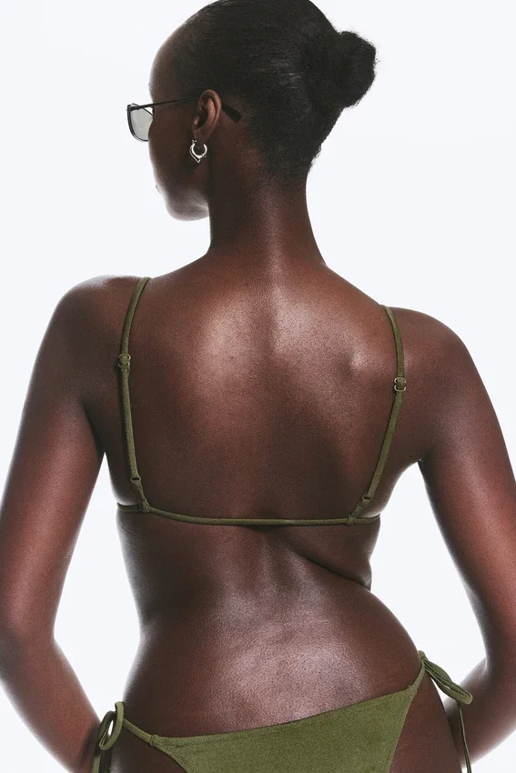 Triangle Bikini Top – Dark Green – Shimmer Triangle Bikini Top – Dark Green – Shimmer