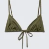 Triangle Bikini Top – Dark Green – Shimmer Triangle Bikini Top – Dark Green – Shimmer