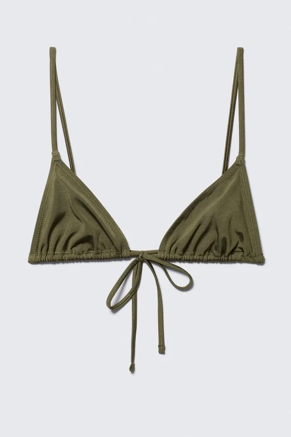 Triangle Bikini Top – Dark Green – Shimmer Triangle Bikini Top – Dark Green – Shimmer