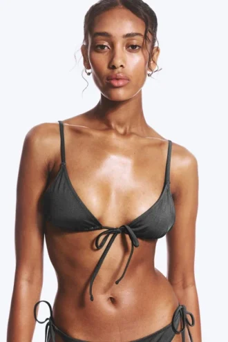 Triangle Bikini Top – Dark Grey Triangle Bikini Top – Dark Grey
