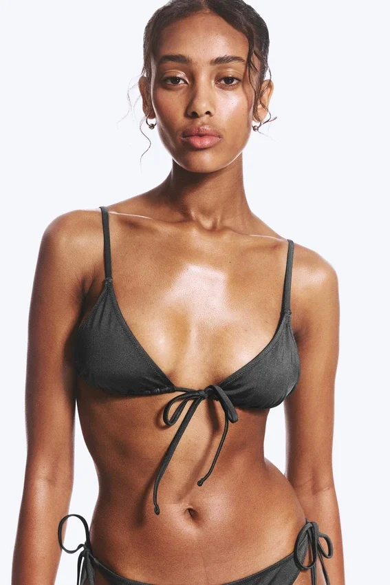 Triangle Bikini Top – Dark Grey Triangle Bikini Top – Dark Grey