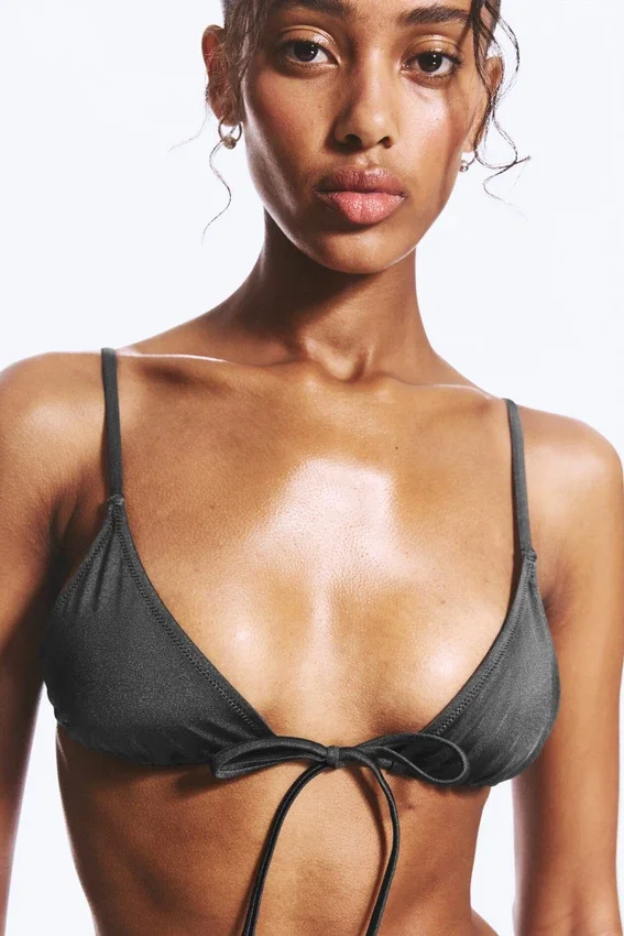 Triangle Bikini Top – Dark Grey Triangle Bikini Top – Dark Grey