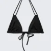 Triangle Halter Bikini Top – Black Triangle Halter Bikini Top – Black