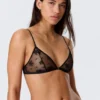 Triangle Lace Bra – Black Triangle Lace Bra – Black