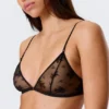Triangle Lace Bra – Black Triangle Lace Bra – Black
