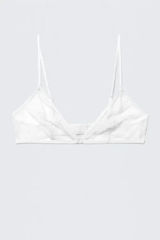 Triangle Lace Bra – White Lace