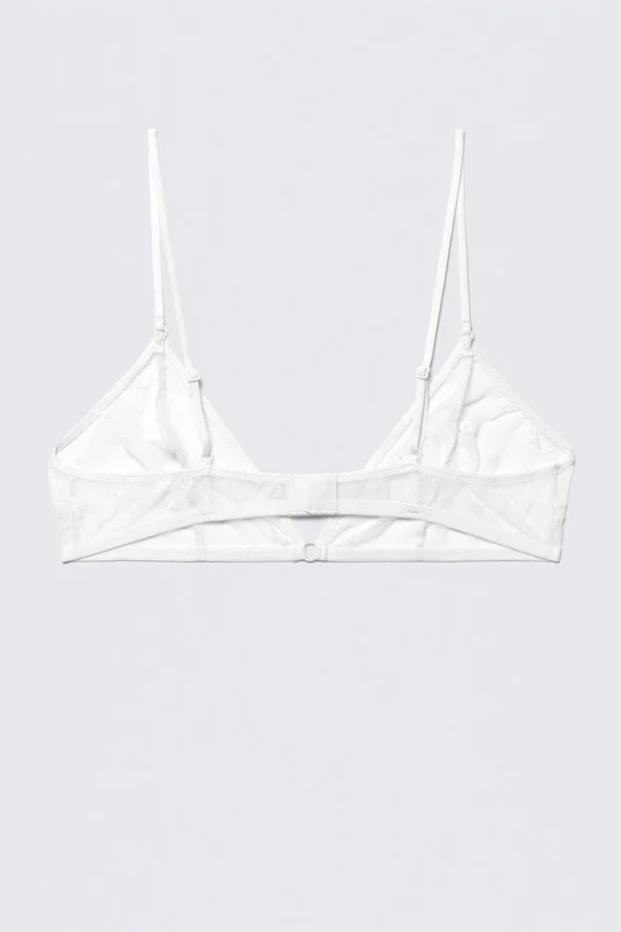 Triangle Lace Bra – White Lace Triangle Lace Bra – White Lace