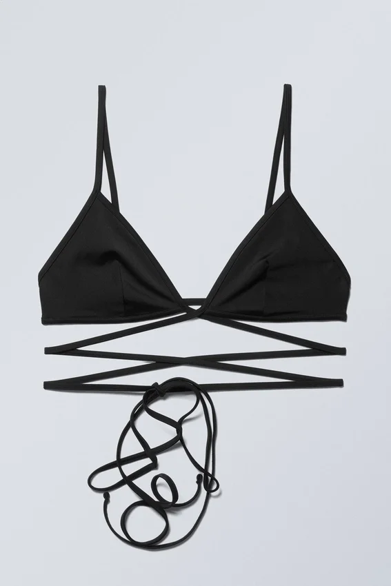 Triangle Wrap-Around Bikini Top – Black Triangle Wrap-Around Bikini Top – Black