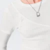 Triple-Layered Long-Sleeved Cotton Top – White Triple-Layered Long-Sleeved Cotton Top – White