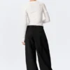 Triple-Layered Long-Sleeved Cotton Top – White Triple-Layered Long-Sleeved Cotton Top – White