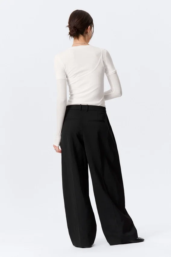 Triple-Layered Long-Sleeved Cotton Top – White Triple-Layered Long-Sleeved Cotton Top – White