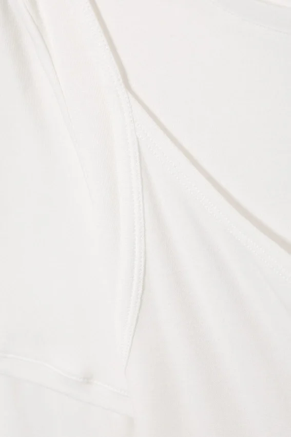 Triple-Layered Long-Sleeved Cotton Top – White Triple-Layered Long-Sleeved Cotton Top – White