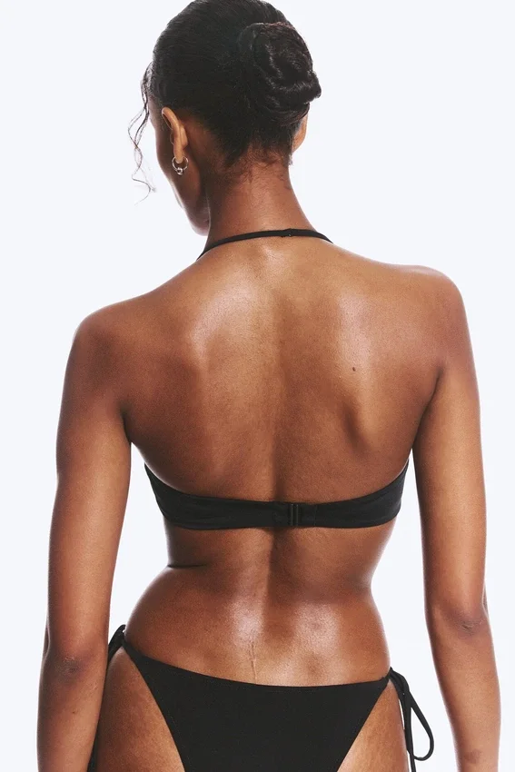 Turn Halter Bikini Top – Black Turn Halter Bikini Top – Black