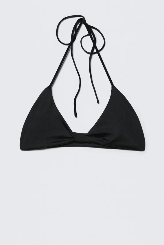 Turn Halter Bikini Top – Black Turn Halter Bikini Top – Black