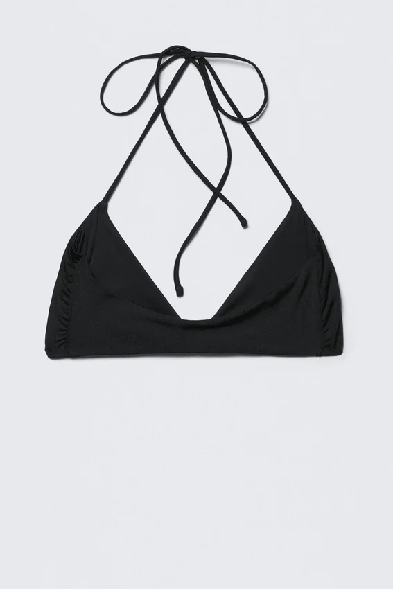 Turn Halter Bikini Top – Black Turn Halter Bikini Top – Black