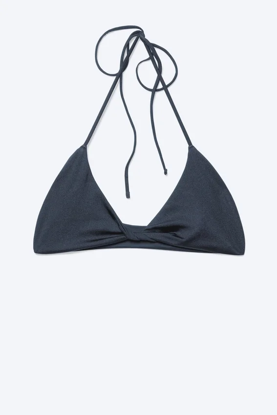 Turn Halter Bikini Top – Dark Blue Turn Halter Bikini Top – Dark Blue