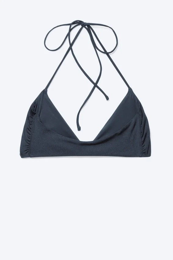 Turn Halter Bikini Top – Dark Blue Turn Halter Bikini Top – Dark Blue