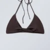 Turn Halter Bikini Top – Dark Brown Turn Halter Bikini Top – Dark Brown