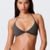Turn Halter Bikini Top – Dark Grey Turn Halter Bikini Top – Dark Grey