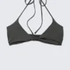 Turn Halter Bikini Top – Dark Grey Turn Halter Bikini Top – Dark Grey