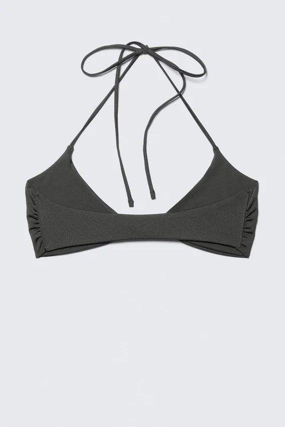 Turn Halter Bikini Top – Dark Grey Turn Halter Bikini Top – Dark Grey