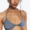 Turn Halter Bikini Top – Dusty Blue – Shimmer Turn Halter Bikini Top – Dusty Blue – Shimmer