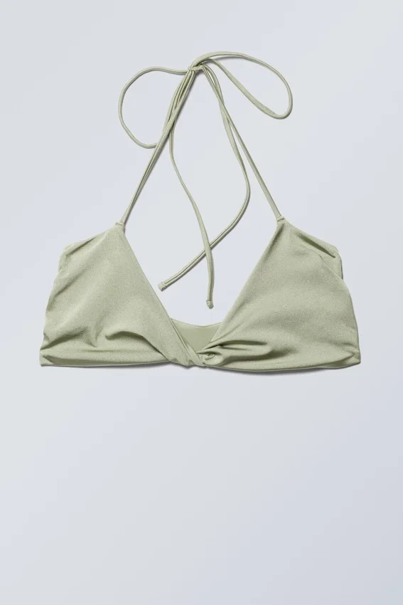 Turn Halter Bikini Top – Light Dusty Khaki Turn Halter Bikini Top – Light Dusty Khaki