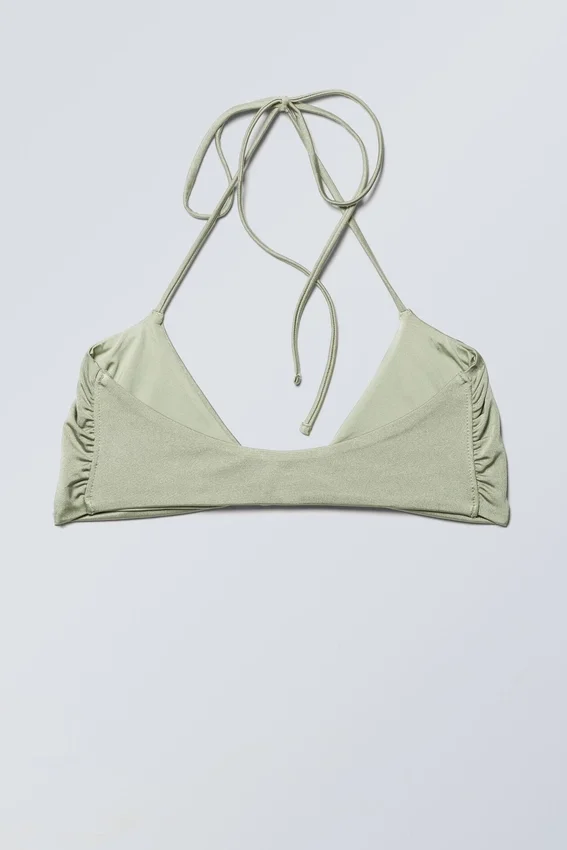 Turn Halter Bikini Top – Light Dusty Khaki Turn Halter Bikini Top – Light Dusty Khaki