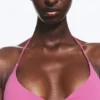 Turn Halter Bikini Top – Pink