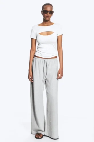 Turned Terry Trousers – Light Dusty Grey Melange