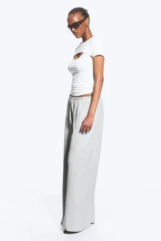 Turned Terry Trousers – Light Dusty Grey Melange