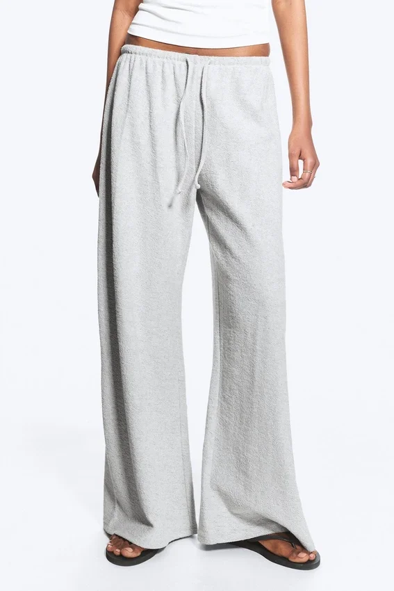Turned Terry Trousers – Light Dusty Grey Melange Turned Terry Trousers – Light Dusty Grey Melange