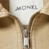 Two-Way Zip Oxford Jacket – Dusty Beige Two-Way Zip Oxford Jacket – Dusty Beige