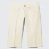 Ultra Low Rise Capri Trousers – Dusty White Ultra Low Rise Capri Trousers – Dusty White