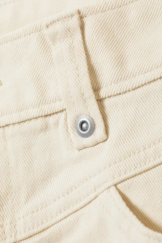 Ultra Low Rise Capri Trousers – Dusty White Ultra Low Rise Capri Trousers – Dusty White