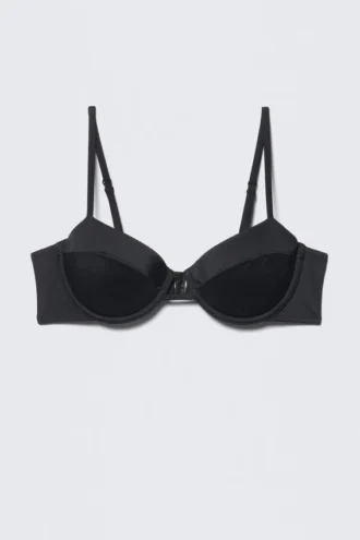 Underwired Padded Bikini Top – Black