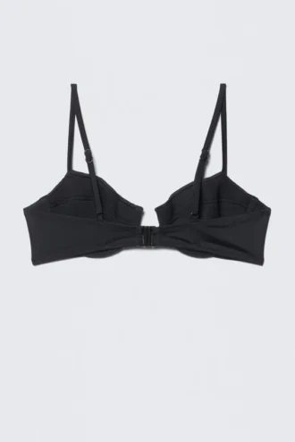 Underwired Padded Bikini Top – Black
