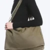 Unisex Canvas Shoulder Bag – Khaki Green Unisex Canvas Shoulder Bag – Khaki Green
