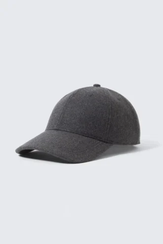 Unisex Wool-Blend Baseball Cap – Dark Grey